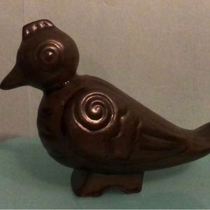 Porcelain African style bird brown